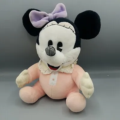 Gund Disney Minnie Mouse Wind Up Musical Plush 9  Pink Baby Bow Toy Vintage • $14.99