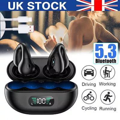 £16.79 • Buy Bone Conduction Ear Earring Type Sports Clip Ear Wireless Bluetooth Earphones
