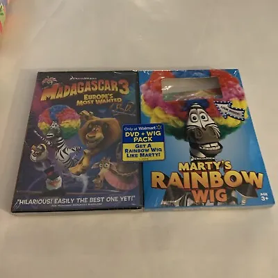 Brand New Madagascar 3: Europe's Most Wanted DVD + Bonus Marty's Rainbow Wig • $11.69