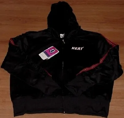 Miami Heat Full Zip Glam Hoodie Ladies Juniors Black Reebok NBA Womens BLOW OUT • $17.99