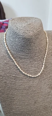 £8.99 • Buy Fashion Jewellery Necklace Short Length White Tone Tiny Beads