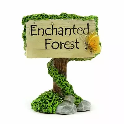 Miniature Dollhouse Fairy Garden  Enchanted Forest  Sign - Buy 3 Save $5 • $9.45