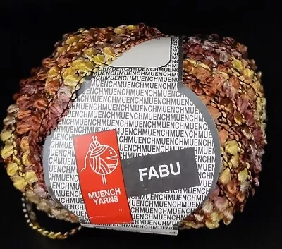 Skein/ball Of (discontinued) Muench Fabu Yarn - Color #m4318 Golds & Browns • $8