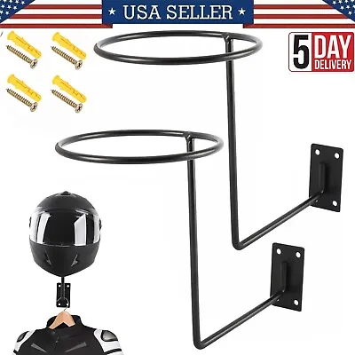 2pack Wall Mount Motorcycle Bike Helmet Rack Holder Hook Hanger Stand Display • $24.99