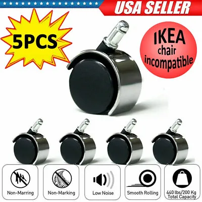 5PCS Office Chair Caster Swivel Wheels Replacement Heavy Duty 2 Inch • $14.99