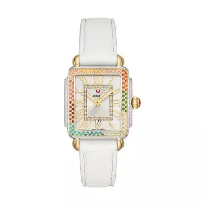 Michele Deco Madison Mid Carousel Two-Tone Roman Numeral Dial Watch MWW06G000022 • $1395