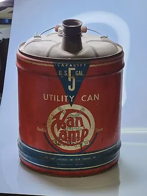 Vintage Van Camp Hardware Utility Can Indianapolis 5 Gallon RARE VINTAGE  • $199.99