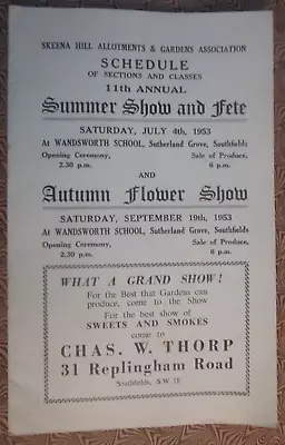£4 • Buy Wandsworth School Summer Show And Fete, 4th,July 1953