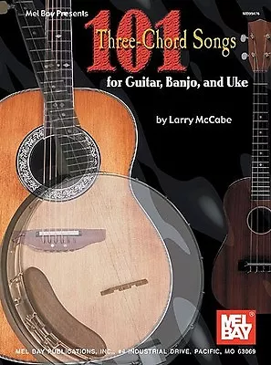 $45 • Buy 101 THREE CHORD SONGS FOR UKULELE GUITAR BANJO By LARRY MCCABE UKE SONG BOOK