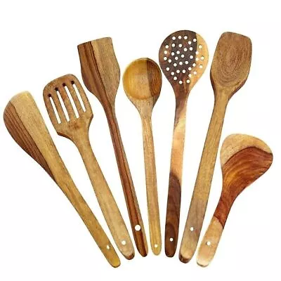 £25.21 • Buy Kitchen Utensils Set, Wooden Spoons For Cooking Non-Stick Pan Kitchen Tool Wood