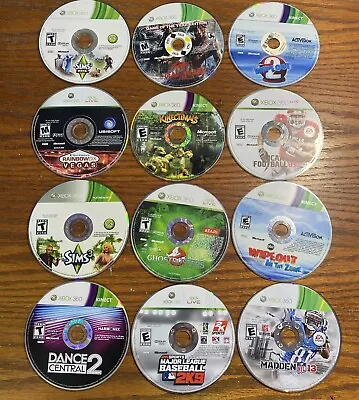 Scratched Lot Of 12 Xbox 360 Games Discs Only ASIS UNTESTED READ • $14.97