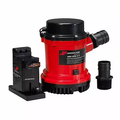 Johnson Pumps 01604-00 1600 GPH Heavy Duty Automatic Bilge Pump With Electrom... • $243.20