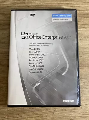 Microsoft Office Enterprise 2007 (Home Use) W/Key (Word PowerPoint Excel Etc) • $16.97