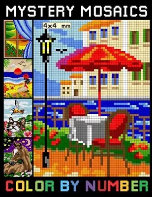 Mystery Mosaics Color By Number: Pixel Art Coloring Book | Color Quest For Stres • $17.14