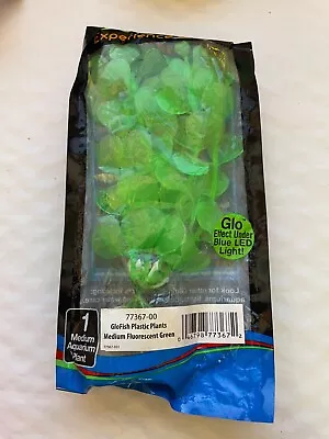 Tetra Glofish Glow Plant Green 6 Inch Medium Aquarium Ornament Glo Effect Decor • £7.11