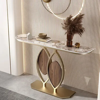 $249.95 • Buy Exclusive Design Gold Leaf Console Table Entryway Accent Table Office Coffee Bar