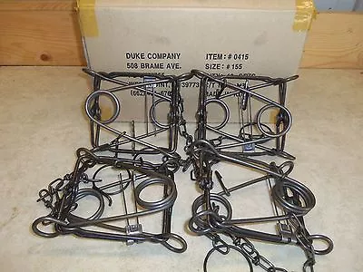 4 Duke 155 Body Grip Traps 0415 Trapping Groundhog Marten Fisher Raccoon Skunk • $46.95