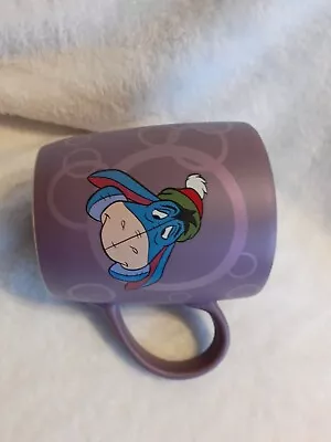 Disney Store Christmas Mug Winnie The Pooh Big Purple Eeyore Cup Collectable • £2.99