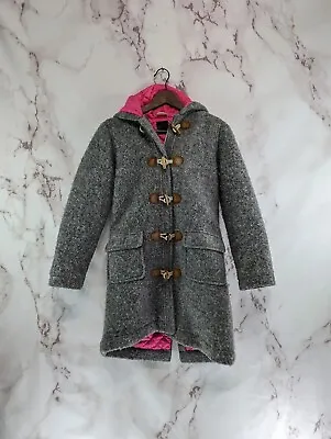 Mini Boden Coat Girls 11 12 Youth Hooded Wool Duffle Toggle Zipper Long Parka  • $50