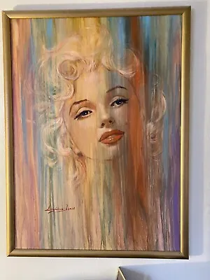 Marilyn  Monroe  Painting  By Barry Leighton Jones “RARE” Masterpiece 49x36 • $16999