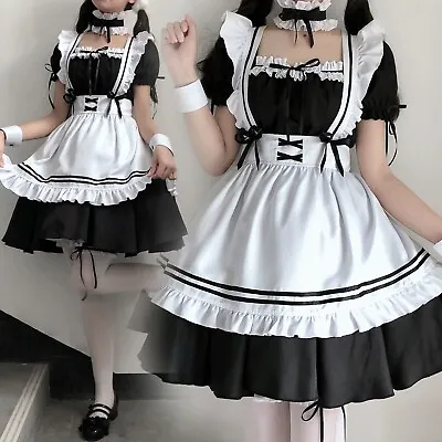 Maid Costume Maid Dresses Japanese Anime Classic Fancy Dress Maid Outfit • £4.80