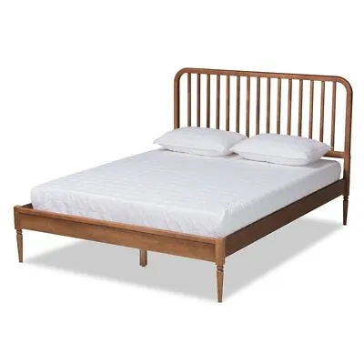 Baxton Studio Neilan Walnut Brown Finished Wood King Size Platform Bed • $428.09