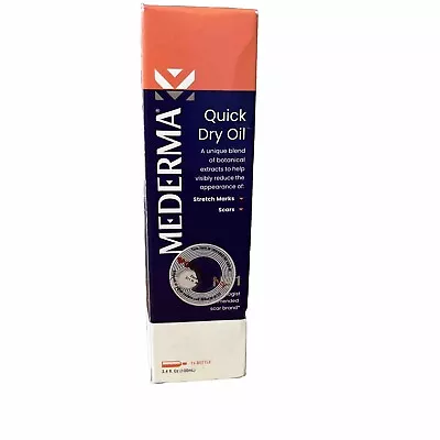 New MEDERMA • Quick Dry Oil  For Stretch Marks And Scars  3.4 Fl Oz / 100 ML • $11.88