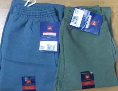 Men Sweatpants Members Mark Small 2 Pair 2 Color Heather Blue T Green 2 Pocket • $12.82