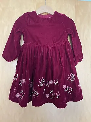 £6.99 • Buy BNWOT Marks & Spencer Dark Red/burgundy Girls Party Dress. 12-18 Months