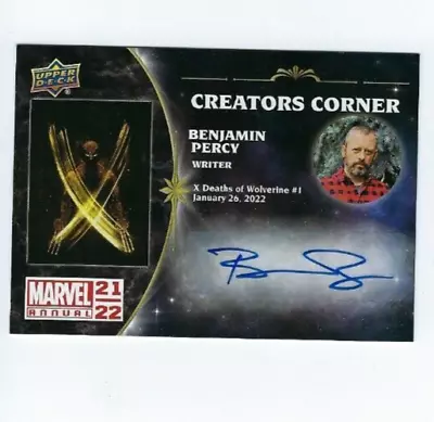 Marvel Annual 2021-22 Creators Corner CC-BP Benjamin Percy • $29.50