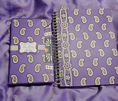 VINTAGE VERA BRADLEY SIMPLY VIOLET 3pc POCKET JOURNALS & NOTEBOOK • $36