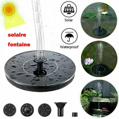 £9.95 • Buy 2023 Outdoor Solar Fountain Pump Powered Floating Bird Bath Water Garden Pond