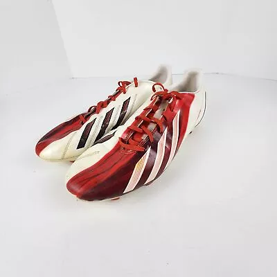 Adidas Messi F10 TRX FG Soccer Cleats White Red Black [G65351] Size 11.5 • $35