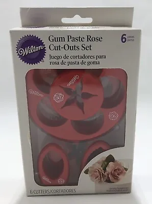 Wilton Gum Paste Rose Cut-Outs Set 6 Pieces NEW • $9.99