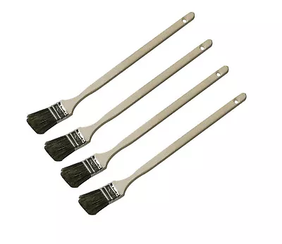 Long Reach Angled Radiator Paint Brush 4pc Set 40mm Width 370mm Length • £9.95