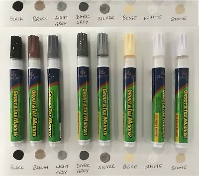 £2.55 • Buy *grout Pen* Revives & Restores Tile Grout Anti-mould White Black Grey Silver Uk