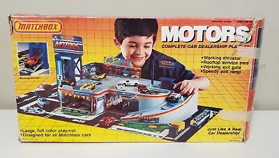 Matchbox 1989 Motors Complete Car Dealership Playset In The Original Box • $62