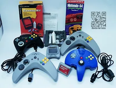 Nintendo 64 Controller Lot - 2 Nuby Boomerang 2 Superpad 2 Cord Transfer Pak • $199.99