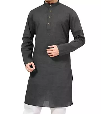 £20.39 • Buy Indian Clothing Fashion Shirt Traditional Mens Short Kurta Cotton India Dress