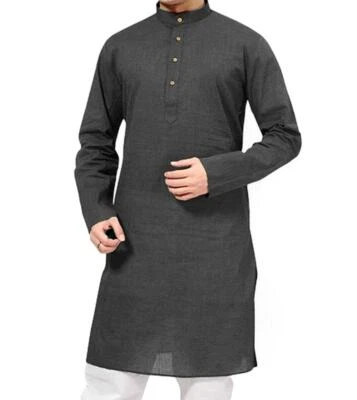 £20.39 • Buy Indian Clothing Fashion Shirt Traditional Mens Short Kurta Cotton India Dress