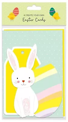 Make Your Own Cards Easter Gift Easter Bonnet 8 Cards Kit Kids DIY Crafts Fun • £3.99