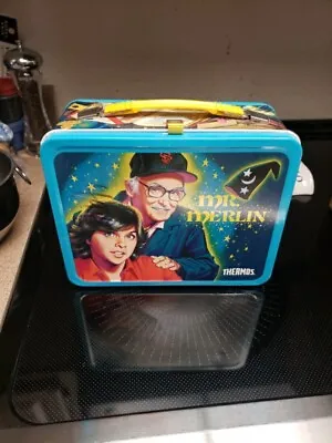 1982 Vintage Mr Merlin Lunchbox Thermos Nr Mint With Tags Wow !!!! • $85