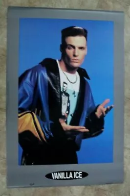 Vanilla Ice 1991 Robert Matthew Van Winkle Trends Hip Hop Leather Rap Poster VF • $19.99