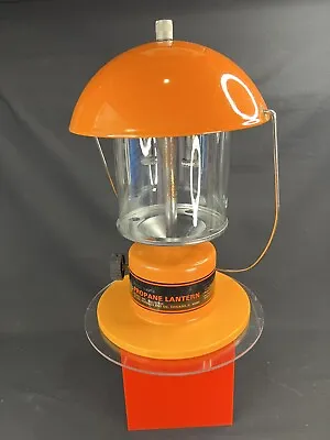 Vintage Sears Orange Double Mantle Propane Lantern 920.727850 Pyrex Globe • $39