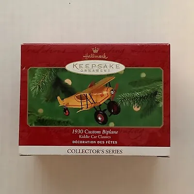 Hallmark Keepsake Ornament - 1930 CUSTOM BIPLANE - Kiddie Car Classic 2001 • $9.29