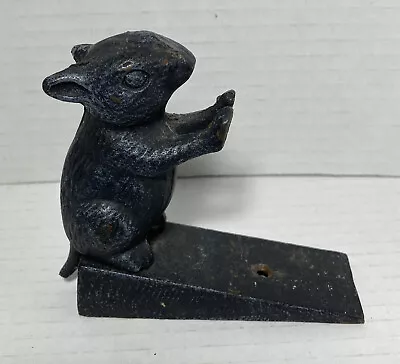 Mouse Chipmunk Cast Iron Door Stop Old Vintage Decorative Stopper Wedge • $24.99