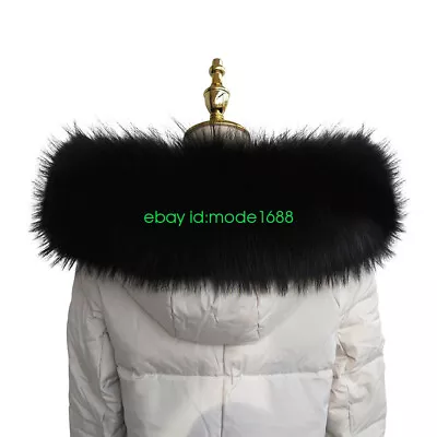 X-Large 100% Natural Real Raccoon Fur Collar Scarf Winter Unisex Coat Neck Lot • $35.99