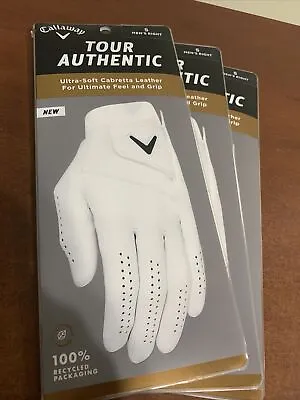 NEW 3 Pack CALLAWAY TOUR AUTHENTIC Right HAND Mens Small Golf GLOVES 3 Pack • $40.99