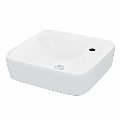430mm Rounded Counter Top Basin Square Cloakroom Bathroom Sink | Lomond • £42.99