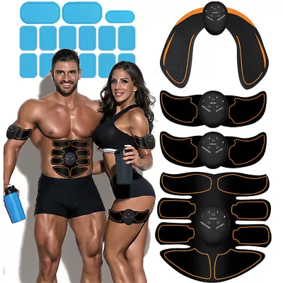 Electric Muscle Gel Pads EMS Machine Abdominal Toning Belt Body Fitness Trainer • $9.99